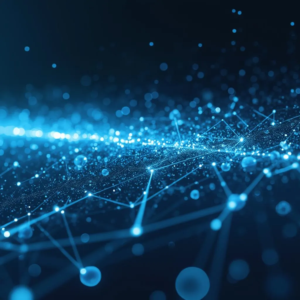 Visualización abstracta de la línea de tiempo de la innovación de la empresa